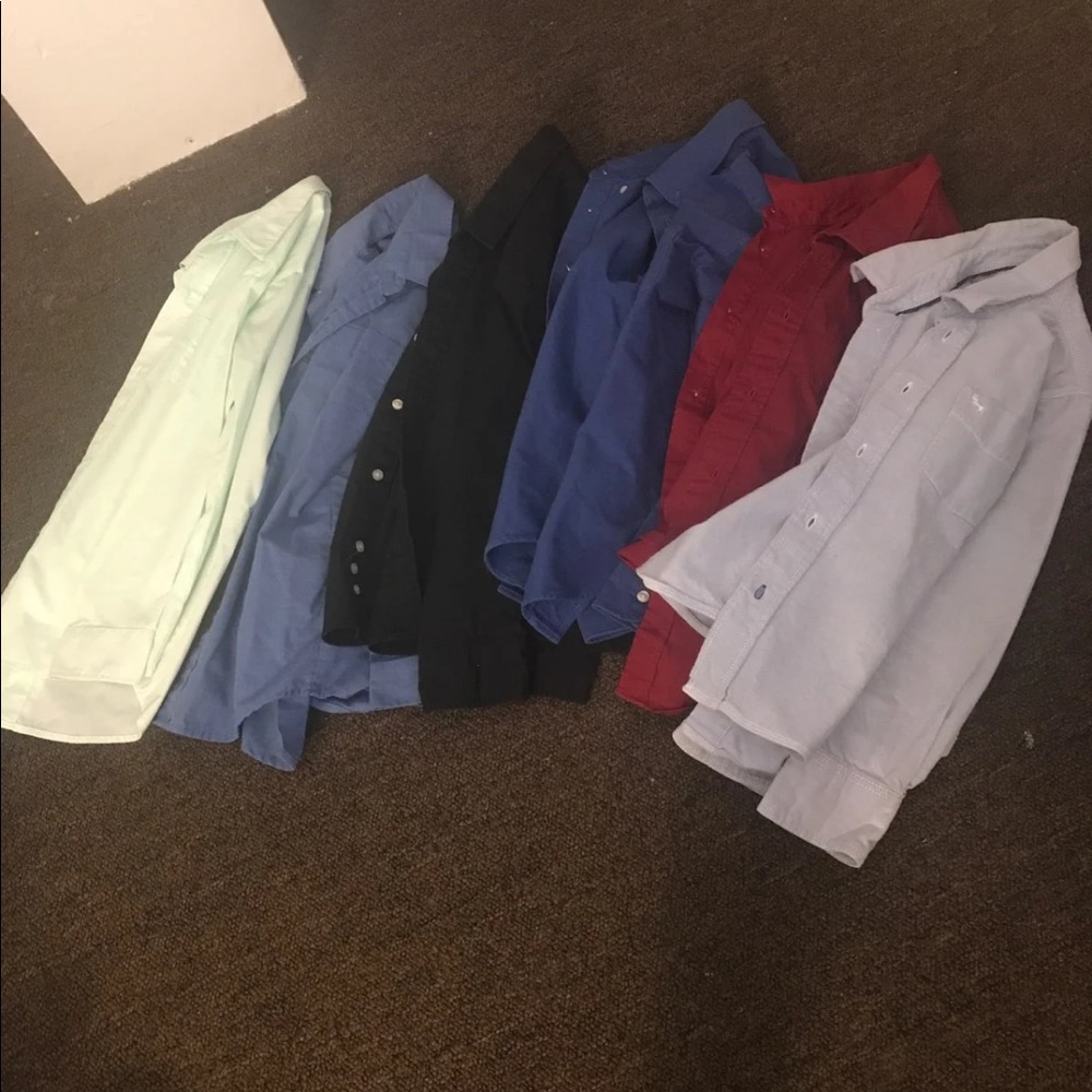 6 boys button down shirts